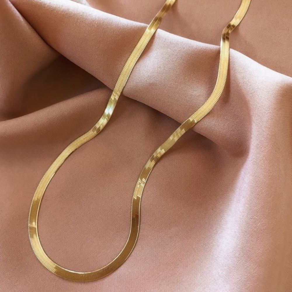 10K Solid Gold 20in Herringbone Chain